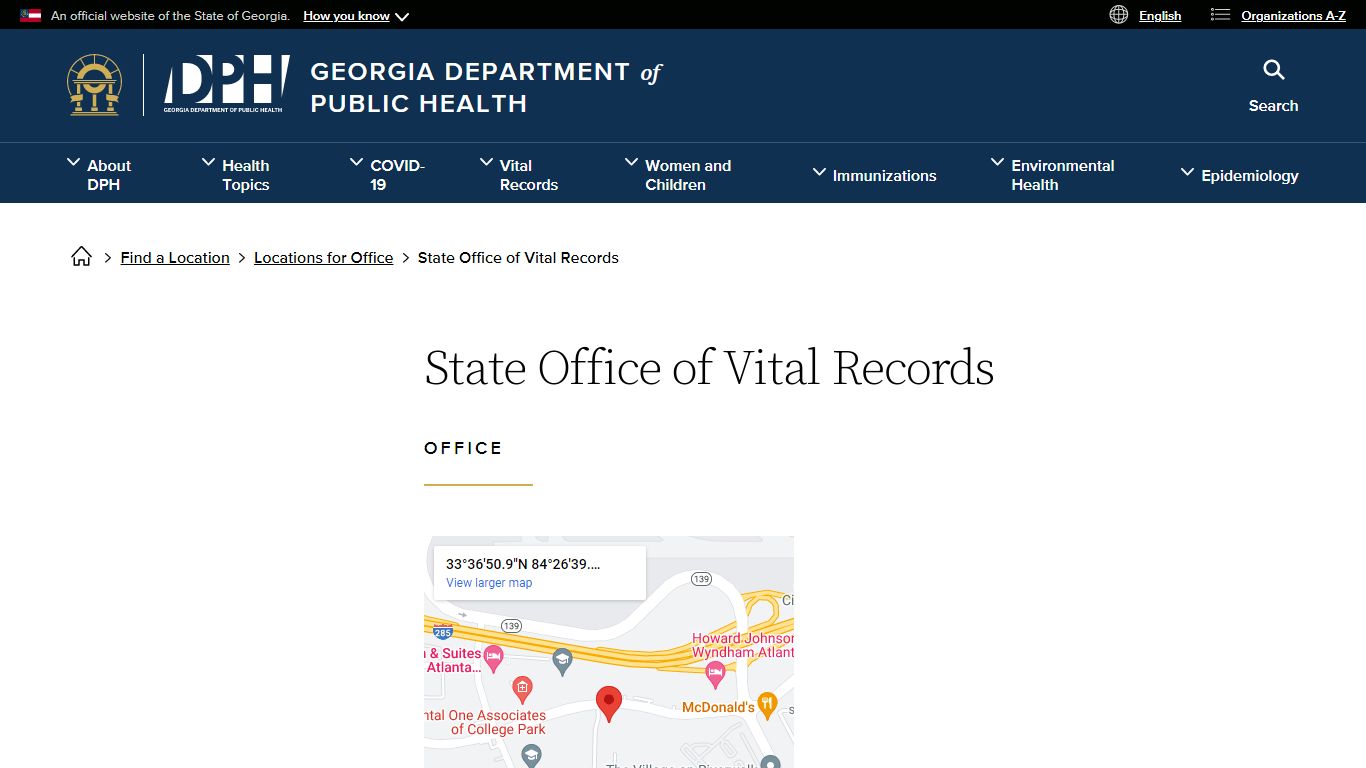 State Office of Vital Records | Georgia Department of Public Health