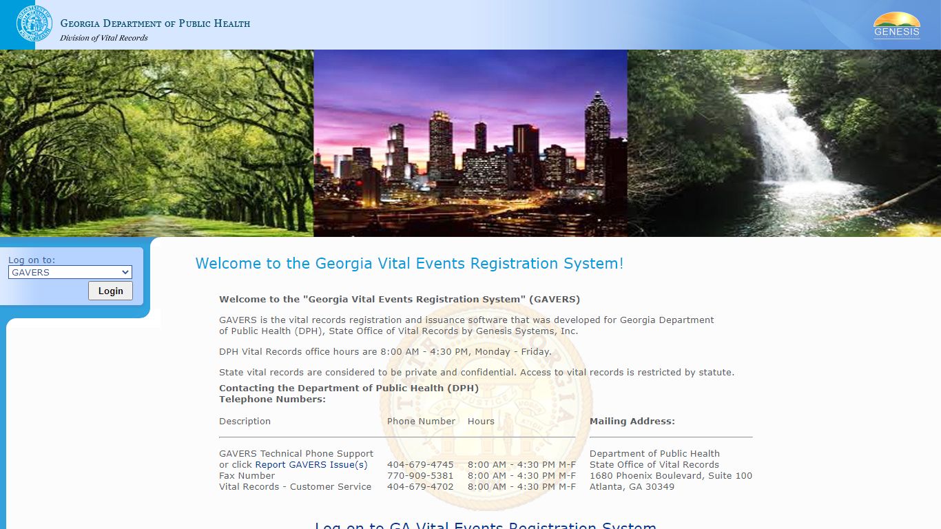 Welcome to the Georgia Vital Events Registration System-22